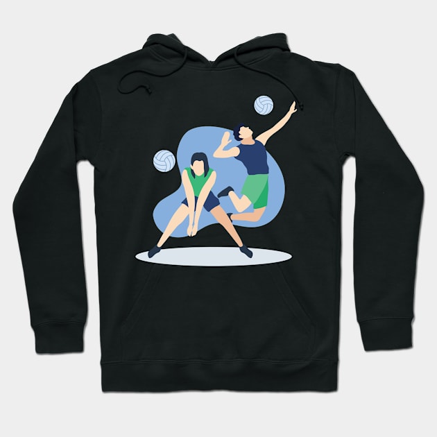 Volleyball Hoodie by FreeExpressionWear